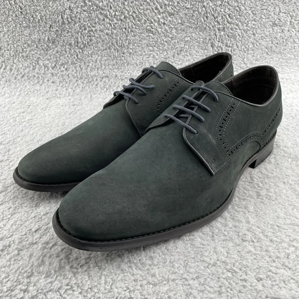Marc Joseph  New York Dress Shoes Mens 11 Green Leather Calloway Oxford Corpcore